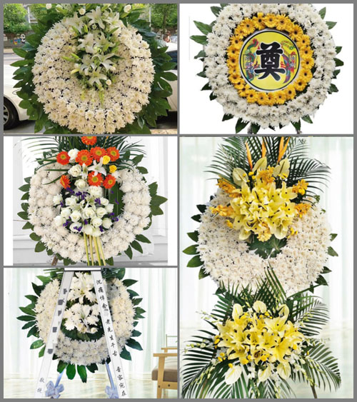 福建龙岩永定区培丰镇东中村花圈速递